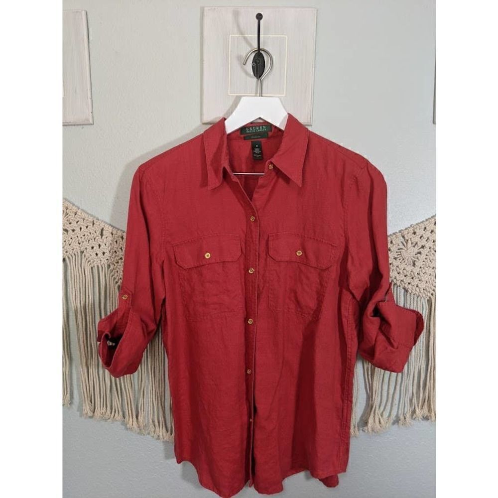 Ralph Lauren Red Button Up - Picture 2 of 10
